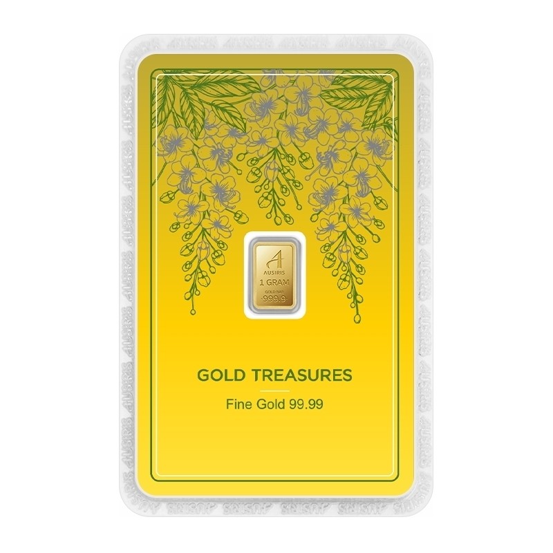 Gold 99.99 1gram Ratchphruek (ดอกราชพฤกษ์) 